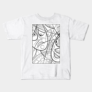 Happy vs sad abstract faces Kids T-Shirt